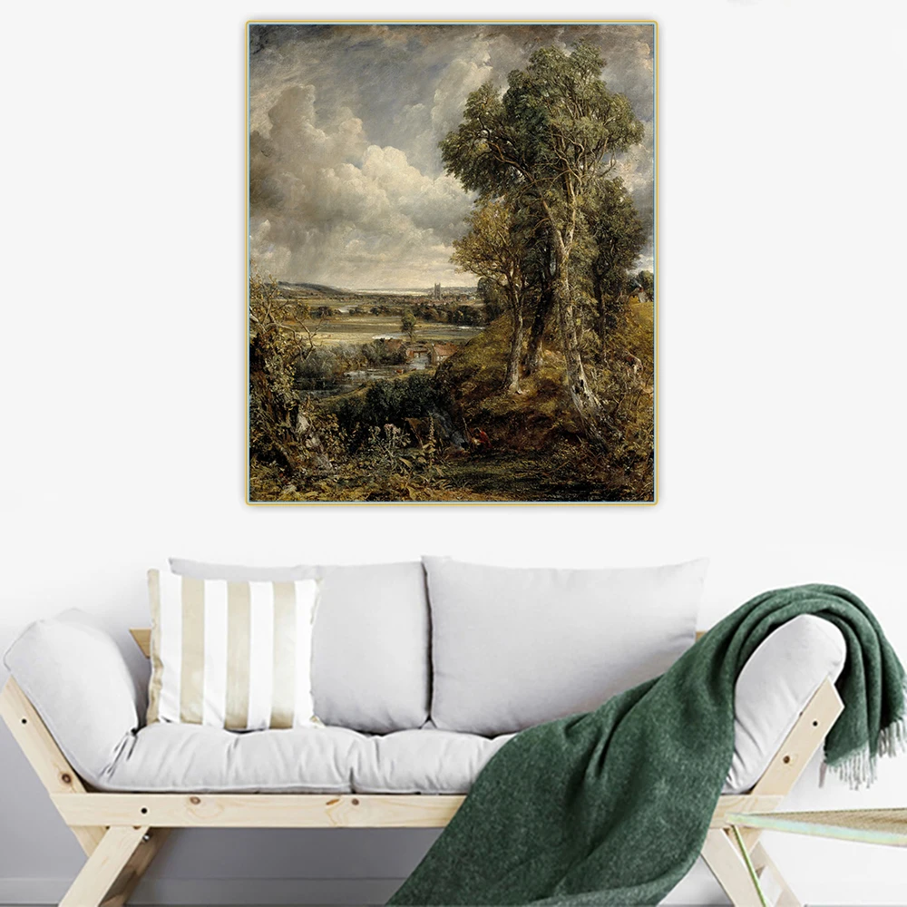 Citon John Constable 《 Die Vale von Dedham 》 Leinwand Öl malerei Kunstwerk Poster Bild Moderne Wand Decor Home Living zimmer Dekoration