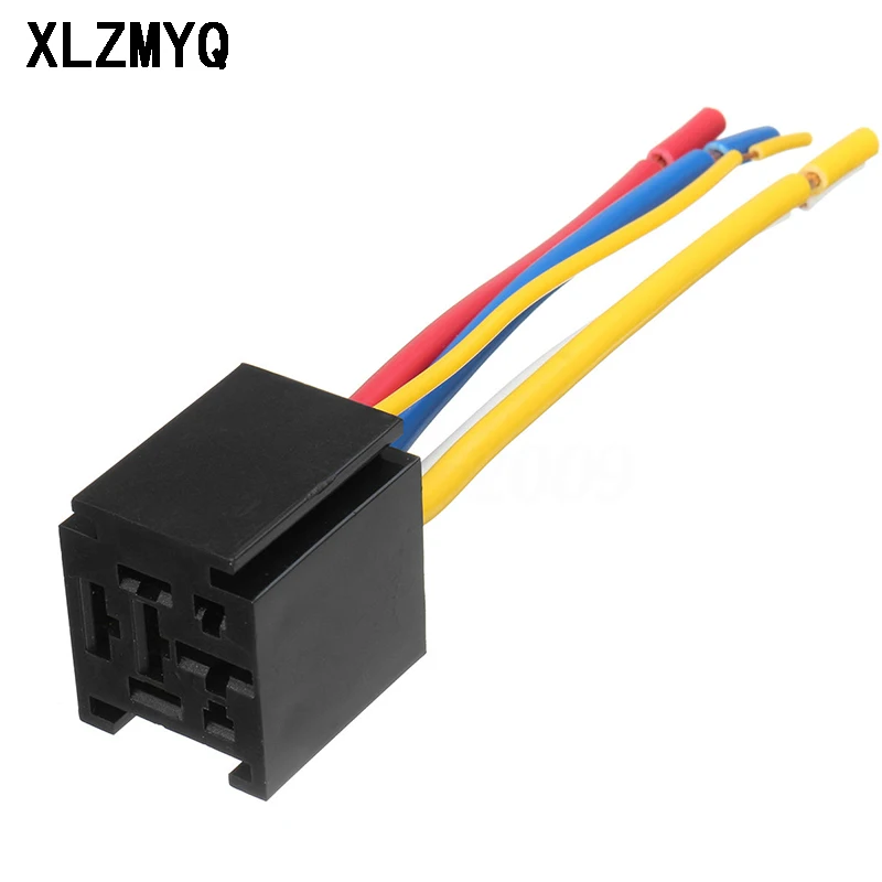 80a DC 12V/24V 4 5 Pin 4p 5p Waterproof Car Relay Automotive Relays 80A For Head Light Air Conditioner With Relay Socket