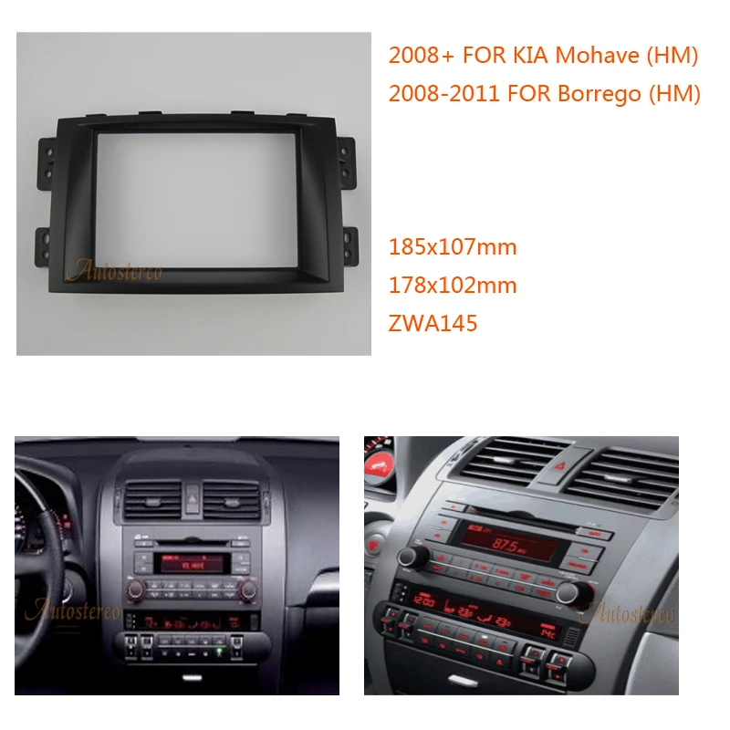 

ZWNAV 11-145 TOP quality Car Radio Fascia Installation surround trim dash kit for KIA Mohave (HM),Borrego (HM) 2DIN