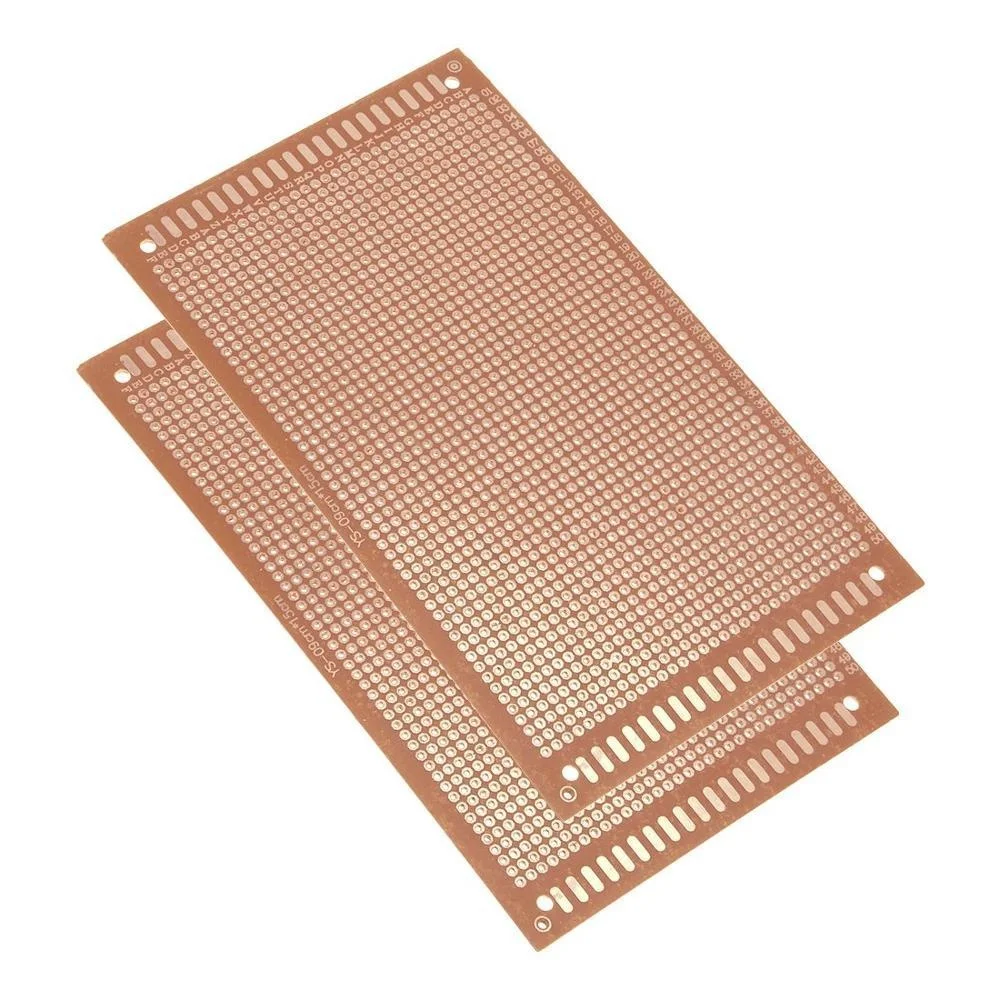 9x15cm Einseitig Universal Papier Printed Circuit Board für DIY Löten Braun 2 stücke