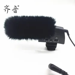 Blauwe Bidsprinkhaan Pop Filter Dode Kat Outdoor Kunstmatig Bont Windscherm Voor Sennheiser Mke400 Voorruit Microfoonhoes