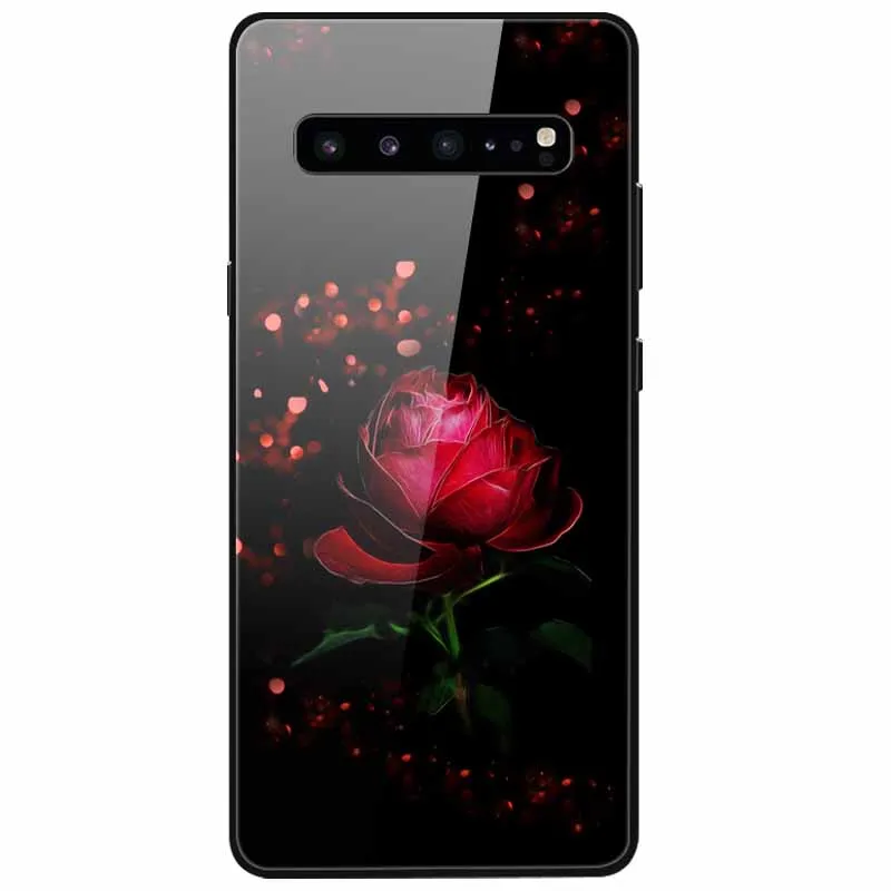 For Samsung S10 Plus / S10 / S10E Case Luxury Tempered Glass Soft Bumper for Samsung Galaxy S10 S10Plus S 10 Hard Cover Cool