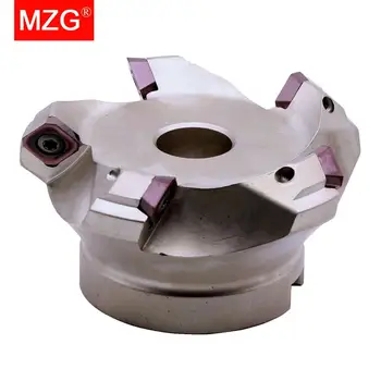 Mzg KM12R50-22-4T Vier SEKT1204 Carbide Insert Geklemd Snelle Voeden Legering End Mill Frezen Bewerking Slab Gezicht Frees