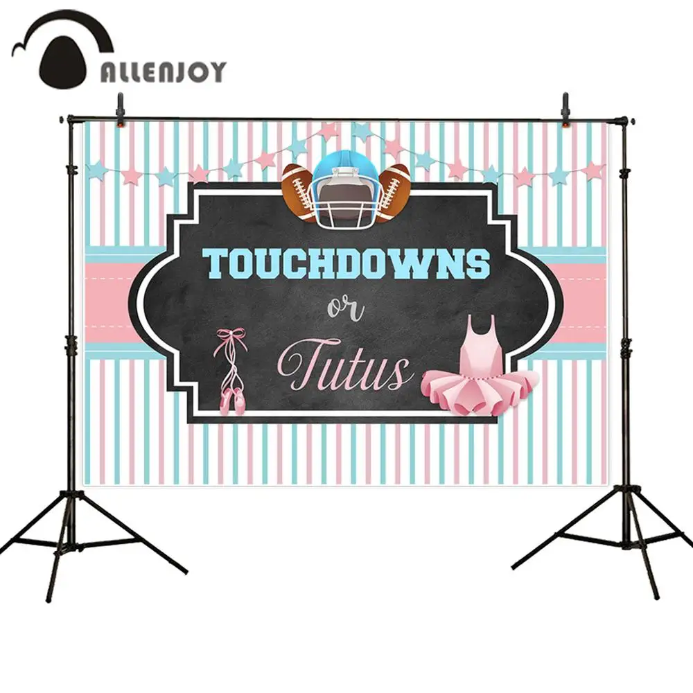 Allenjoy Dance Backdrop Football Touchdowns or Tutus Girl Star Birthday Baby Shower Hobby Choice Photocall Photophone Background