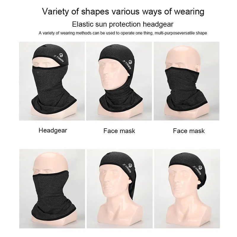 X-TIGER Sport Face Mask Summer Cycling Fishing Running Neck Scarf Unisex Sun Protection Mountain Bike Cycling Balaclava Headband