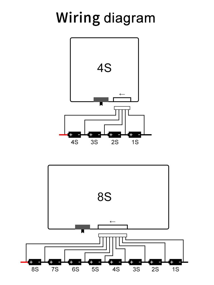 Qucc 2A 4S 8S BMS aktywny Balancer korektor Lifepo4 Li-ion Lipo bateria litowa energia płyta transferowa moduł równowagi