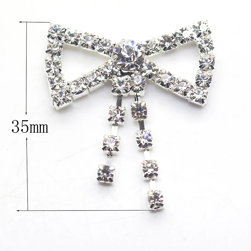 Free Shipping Bowknot Shape Rhinestone Chain Flat Back For Wedding Gift