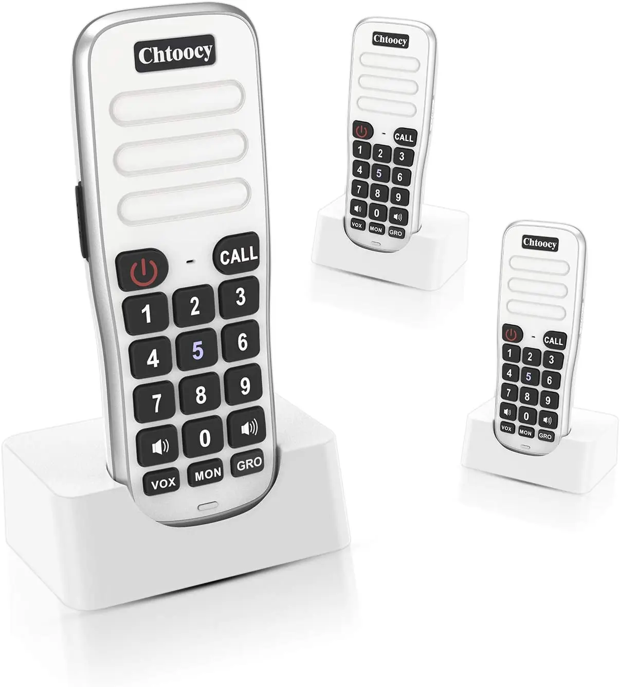 

Wuloo Headheld FM Wireless Intercom System for Home Business Office 5280Ft Range 10 Channel Call ALL Room To Room Communication