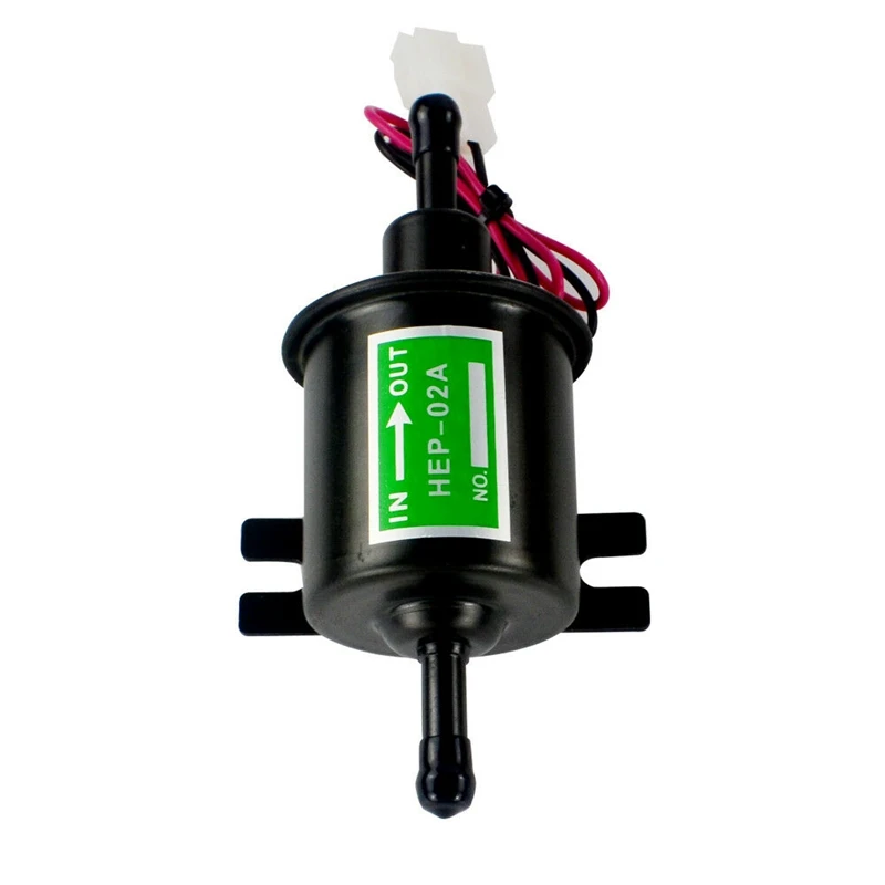 Universal 12V Heavy Duty Electric Fuel Pump Metal Solid Petrol Inline Fuel Pump Gasoline Transfer Pump 12 Volts HEP-02A