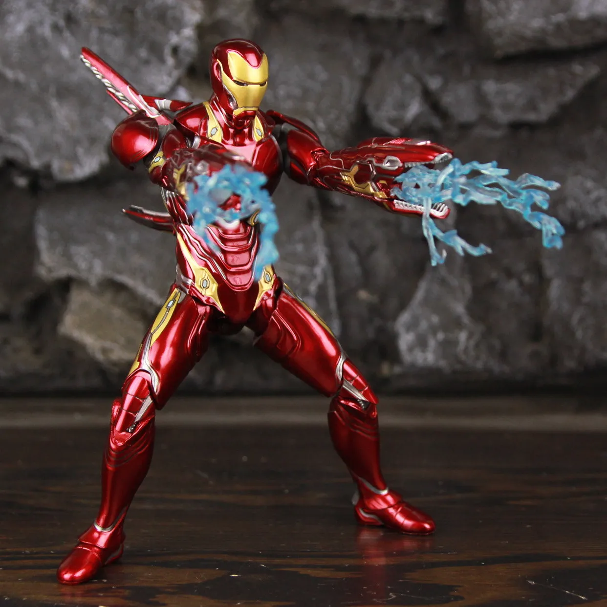 ZD Toys Deluxe Ironman Mark L 50 MK50 Nano Armor Weapons 7" Actionfigur LED-Lichtplattform Tony Stark Infinity War Modellpuppe – Detail 7
