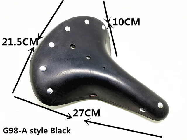 Retro Traditionelle Nieten Design Kuh Leder Sattel Rennrad Vintage Klassische Sitz MTB Kissen Fahrrad Radfahren Kissen Mit Seil – Detail 5