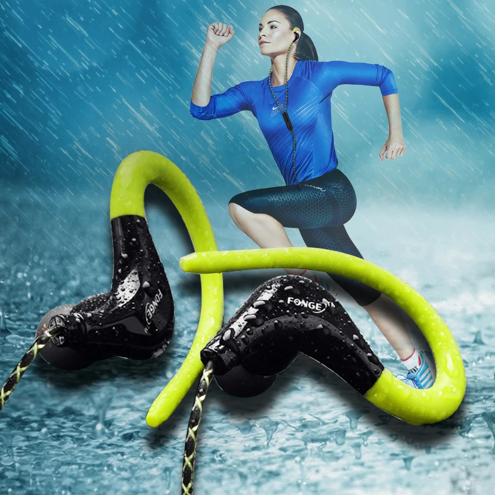 Auriculares deportivos de 3,5mm para correr, cascos impermeables con micrófono para música, llamada manos libres para iPhone, Samsung, Xiaomi, pocophone