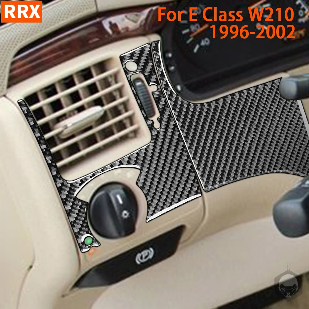 Driver's Side Air Outlet Panel Set Cover Trim Real Carbon Fiber For Mercedes-Benz E-Class W210 1996-2002 Interior Accessories