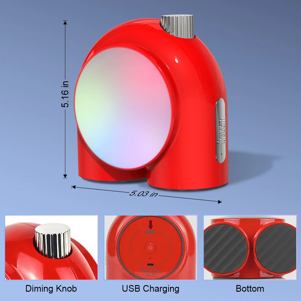 Divoom Planet-9 Decorative Mood Lamp with Programmable RGB LED Light Effects, Neon Light Atmosphere Bedside Lamp, Music Control