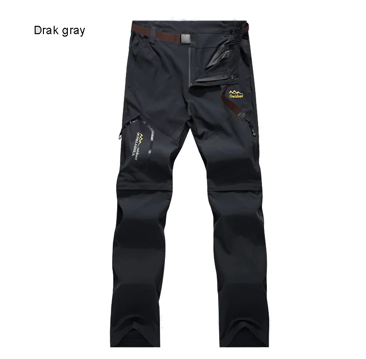 TRVLWEGO Pantalones de senderismo para acampar para hombre, pantalones de viaje al aire libre de alta elasticidad, finos, impermeables, de secado rápido, a prueba de rayos UV, para verano