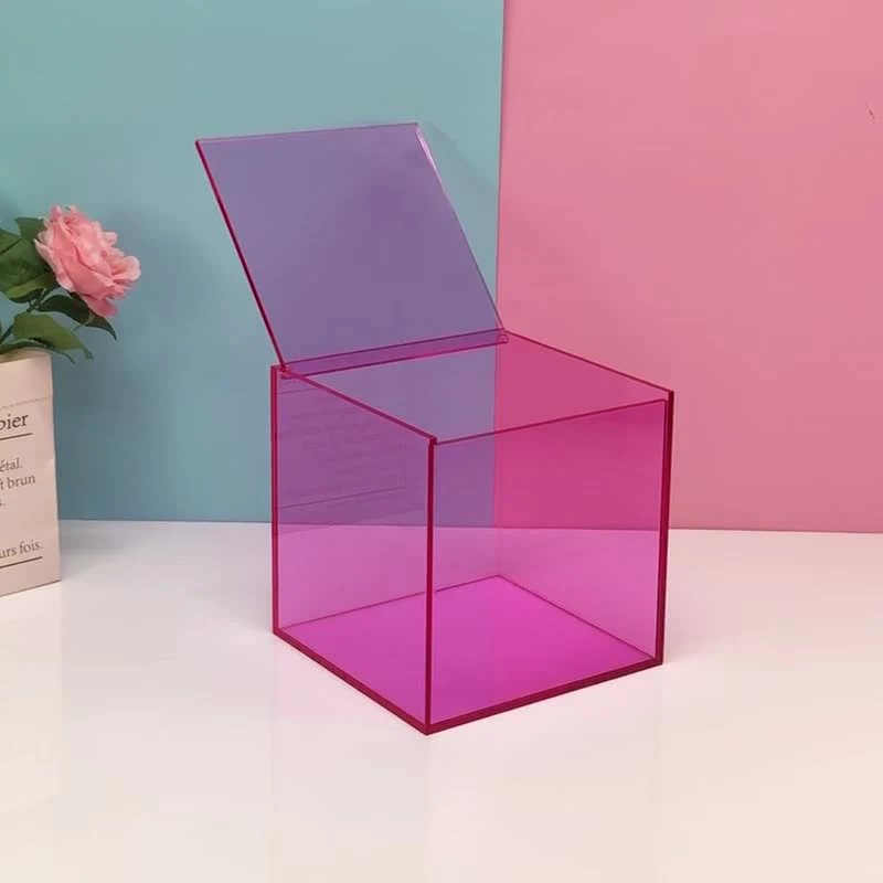 Desktop Home Improvement Clamshell Storage Box 18*18*18cm Color Transparent Dustproof Desktop Box Lipstick And Cosmetics Storage