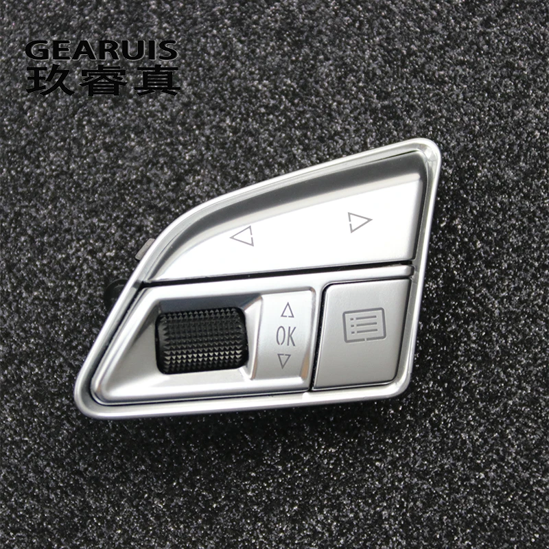 Car styling Atuo steering wheel switch buttons Trim decoration Frame Covers stickers for Audi A3 8V S3 Interior Accessories