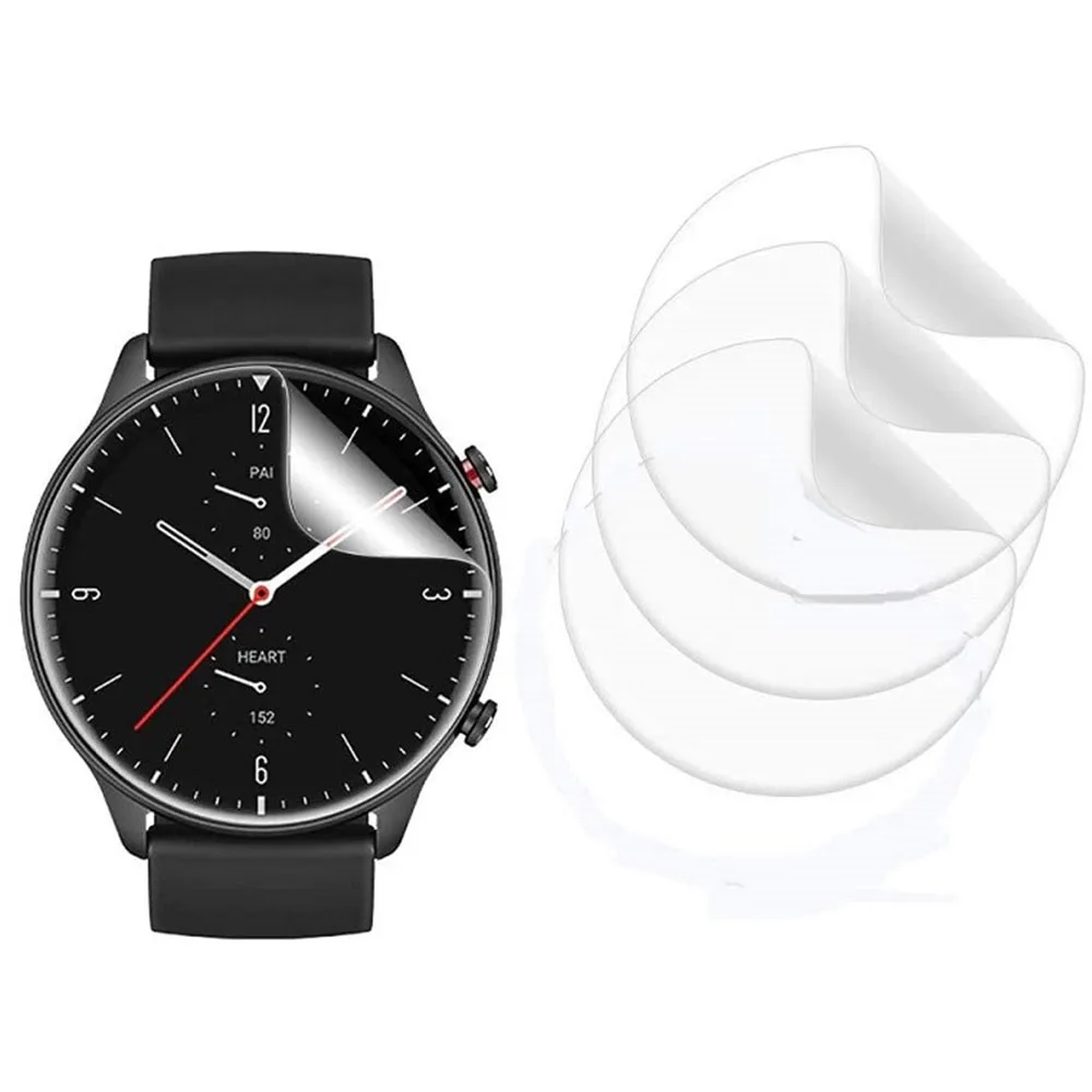 

Мягкая защитная пленка из ТПУ для экрана Huami Amazfit GTR 2, ультратонкая Гидрогелевая прозрачная защитная пленка для смарт-часов, 3 шт./лот