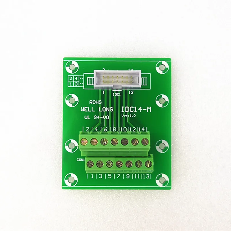 2Pcs/Lot DC3 14 p 2x5Pins Header Breakout Board, Terminal Block, Stecker.