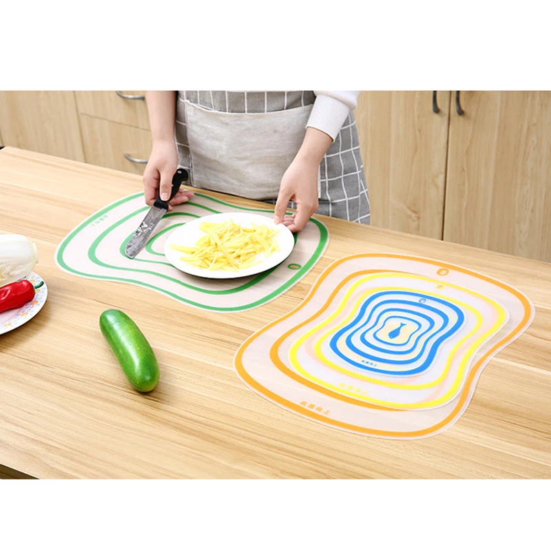 새로운 XiaoMi 식품 학년 PP 커팅 보드 주방 플라스틱 절단 과일 보드 가정용 미끄럼 방지 슬라이스 투명 커팅 보드