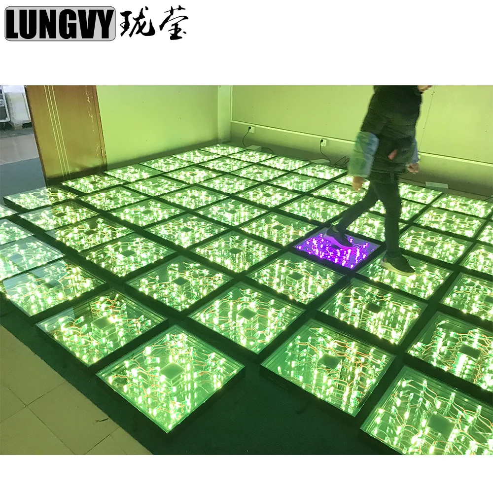 

New Arrival Interactive Starlite Dance Floor 50cmx50cm RGB Color Mixing Optional AC90-240V Led Star Dancing Panels