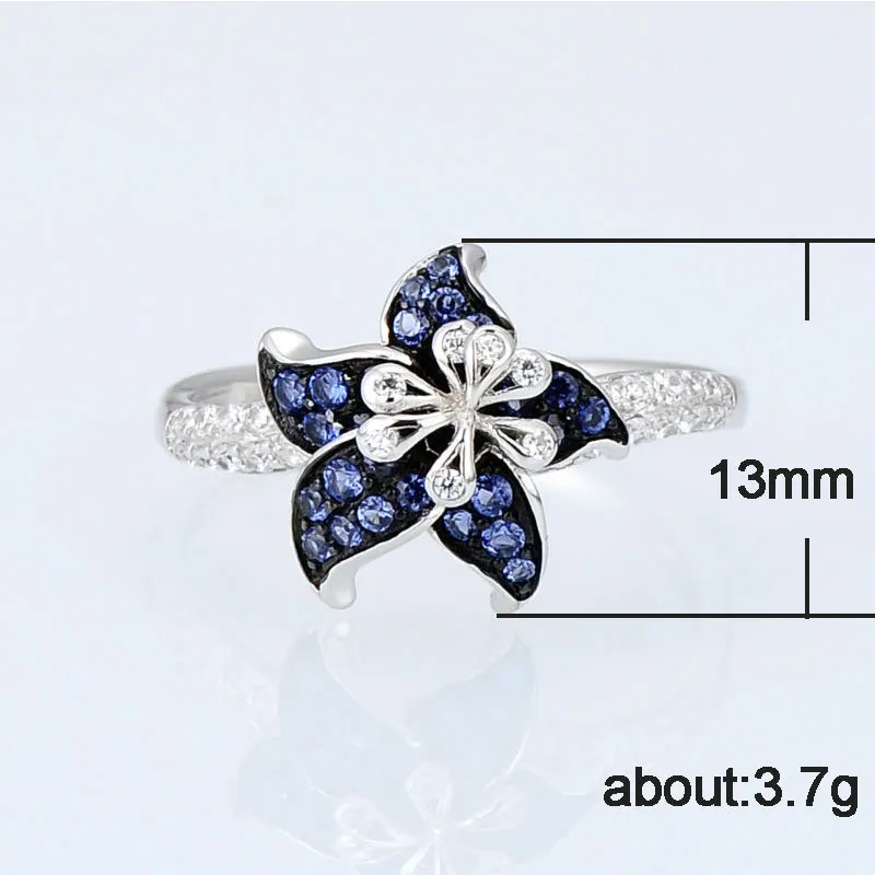 Fashion Trendy Jewelry S925 Rings For Women Cubic Zirconia Charms Bridal Wedding Engagement White Gold Color Ring Drop Shipping