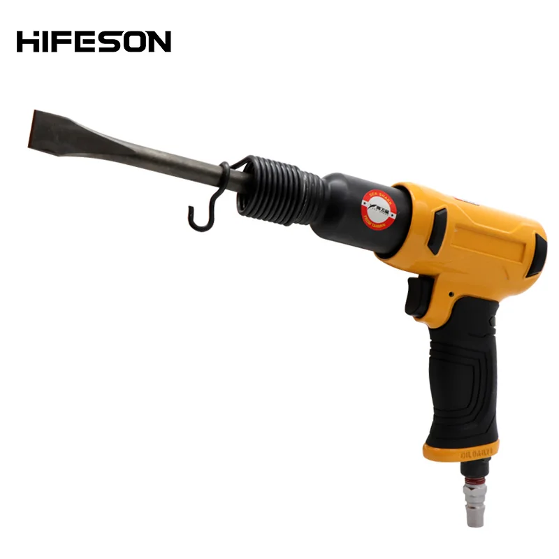 Air Hammer Professional Handheld Pistol Gas Shovels 190W Small Rust Remover Pneumatic Tools with 4 Chisels set