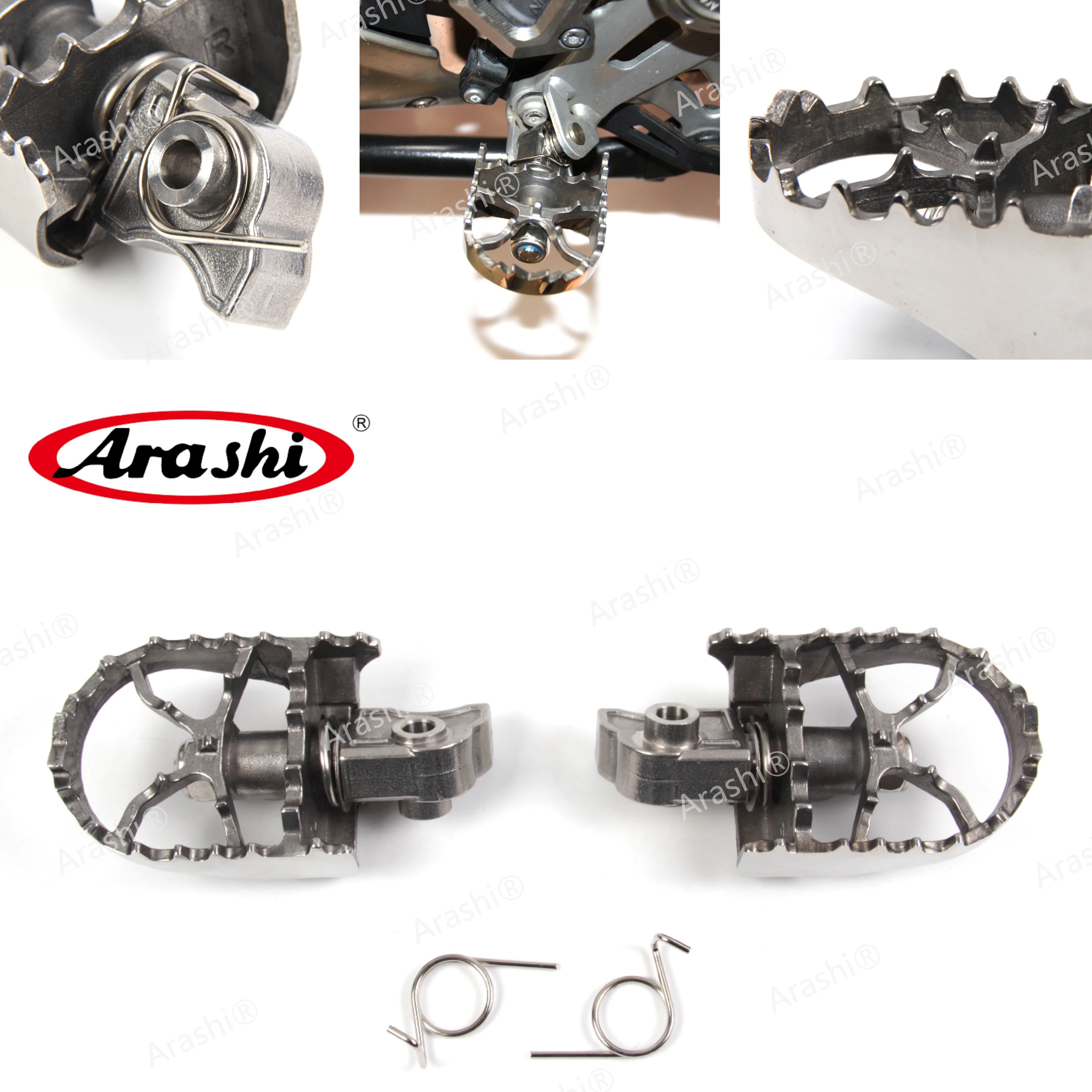 Arashi 2PCS For BMW F650GS 2000 - 2007 Anti Slip Pedal Front Foot Pegs Wide Pivot Footrest Motorcycle F 650 GS 2001 2002