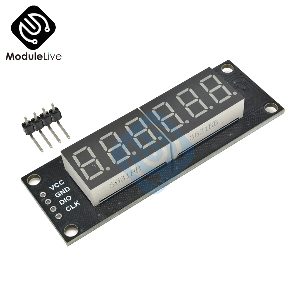 Nuovo TM1637 6 Bit 5V Digital Display A LED Module Per Arduino 7 Segmenti Da 0.36 Pollici Decimale Orologio Rosso Anodo tubo Doppio Dots Modulo