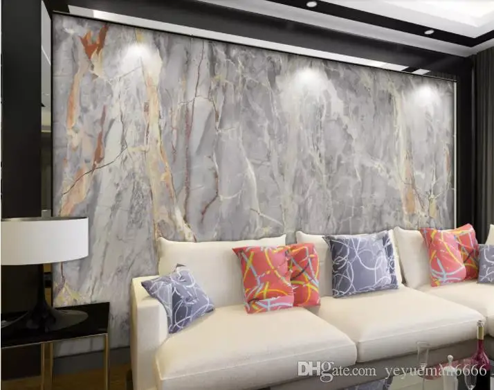 Custom 3D Mural Wallpaper silk Wall paper 3d stereo Marble European stone pattern living room Photo Wallpaper Home Decor