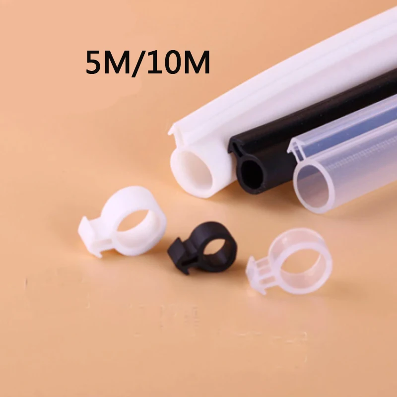 5M/10M O Type Plastic Steel Door Window Block Sealing Weather Stripping Silicon Rubber Elastic Band Draft Stopper Hollow Bulb