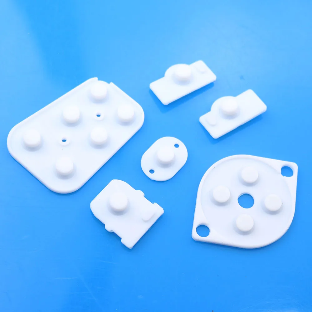 ChengHaoRan-닌텐도 N64 컨트롤러 조이 패드 전도성 고무 버튼 실리콘 패드 교체 수리 부품, 1 세트, 화이트