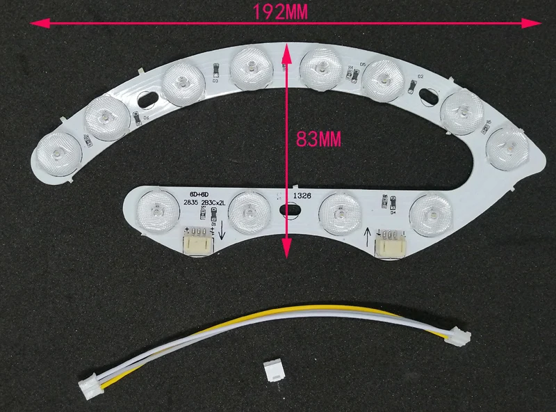 LED JHC 2Sets 2D Replaceable LED Light Source For Ceiling Lamp 9W 12W double colour Led Lights Replacement PCB