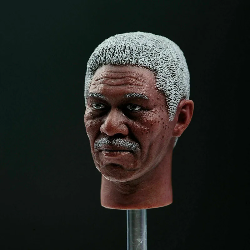 In Stock 1/6 Morgan Freeman Head Sculpt Carving Model Fit 12'' Male Soldier Action Figure Body