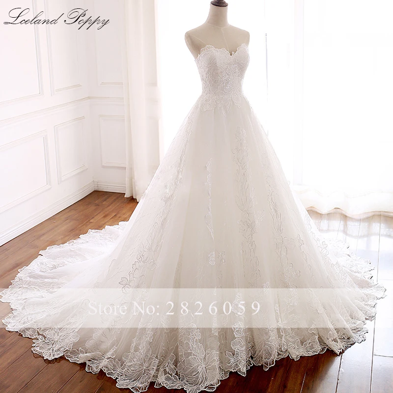 Lceland 양귀비 a 라인 Strapless 레이스 웨딩 드레스 바닥 길이 민소매 Sequined Vestido de Novia Bridal Gowns