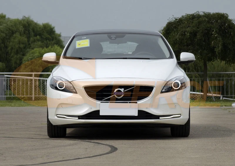 For Volvo V40 2012 2013 2014 2015 Xenon Headlight BT App RF Remote Multi-Color Ultra Bright RGB LED Angel Eyes Kit Halo Rings