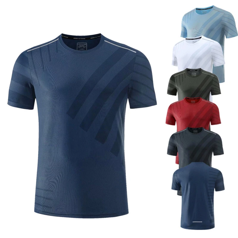 

Compression Quick dry T-shirt Men Running Sport Skinny Short Tee Shirt Male Gym Fitness Bodybuilding Workout Red Tops Clothing