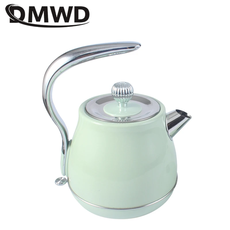 DMWD 1500W 220V Retro 304 Stainless Steel Electric Kettle 1.5L Portable Travel Water Boiler Coffee Pot