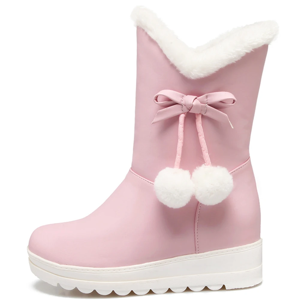 DORATASIA stivali da neve invernali da donna nuovi stivali di peluche in pelliccia calda dolce piattaforma da donna altezza crescente scarpe da