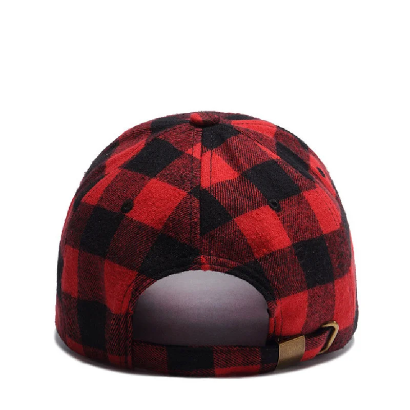 Baseball Cap Women Men Cotton Plaid Snapback Streetwear HipHop Sports Cap Casual Sun Visor Trucker Retro Bone Hat Droppshiping