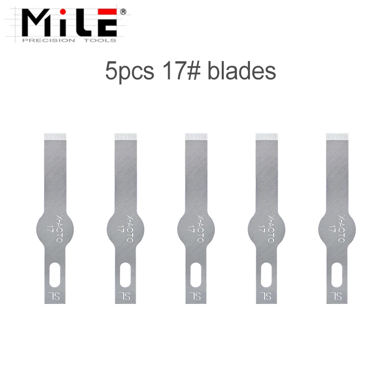 5Pcs 11# 16# 10# 17# Precision Steel Blades for Wood Carving Engraving Craft Sculpture Knife Scalpel Cutting Tool for PCB Repair