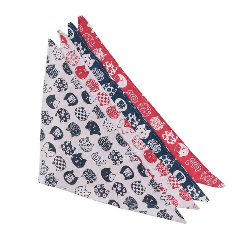 Dog Bandanas Pet Scarf Pet Bandana For Dog Cotton Washable Bow ties Collar Cat Dog Scarf Large Dog Accessories