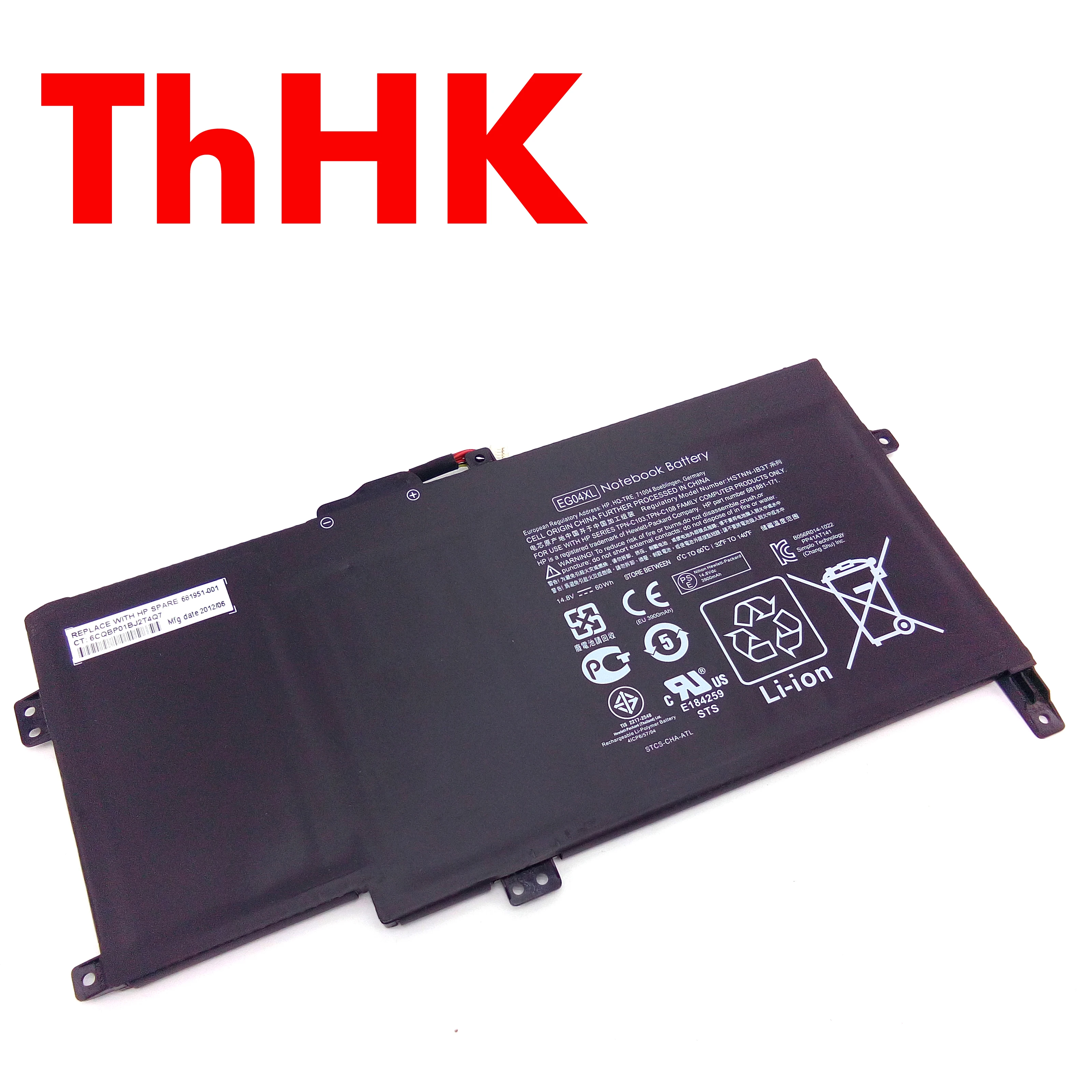 Genuine Original EG04 EG04XL EGO4XL HSTNN-DB3T HSTNN-IB3T TPN-C103 TPN-C108 Laptop Battery For HP Envy 6 /  Envy Sleekbook 6