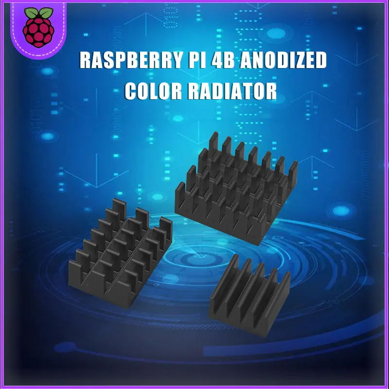 

Raspberry Pi 4B anodized color radiator motherboard IC radiator belt back adhesive