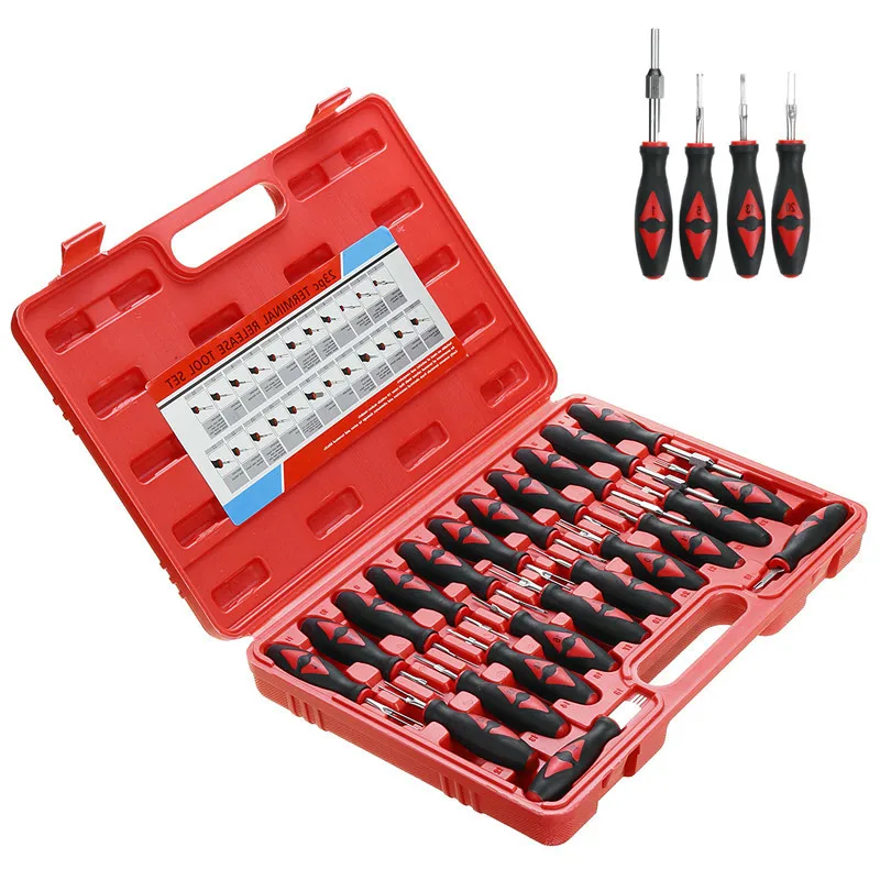 23PCS/lot Universal Terminal Release Tools Set Harness Connector Remover Tool Package Hand Tool Kit with Plastic Toolbox Storage