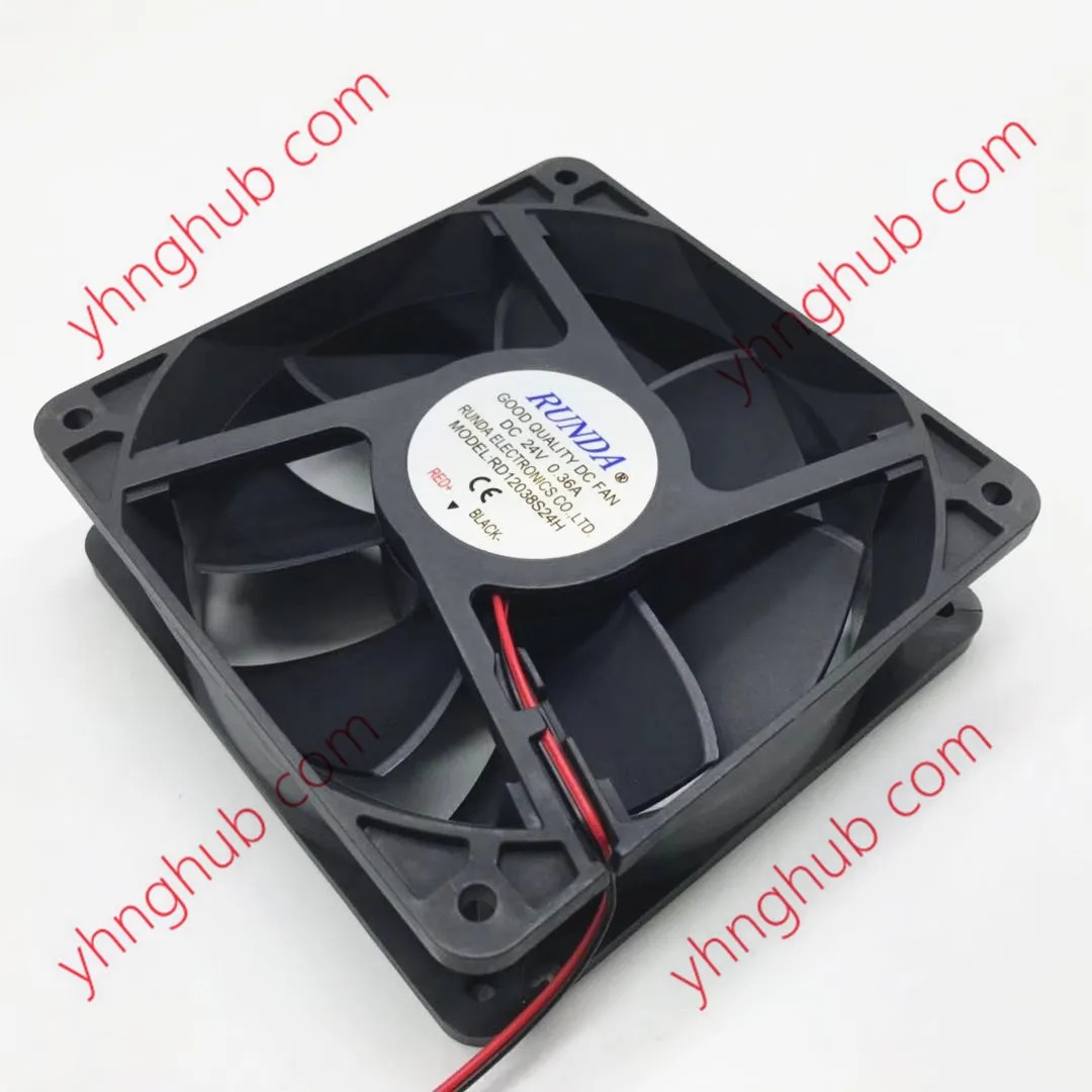 

RUNDA RD12038S24H DC 24V 0.36A 120x120x38mm 2-wire Server Cooling Fan