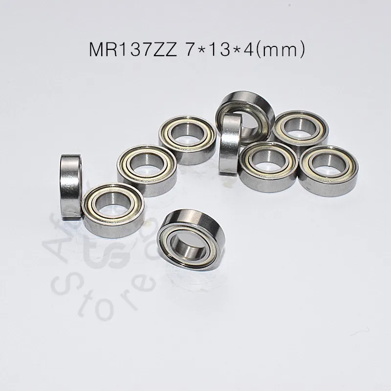 Rolamentos de aço cromado em miniatura, metal selado, MR137ZZ, 7*13*4mm, 10PCs, frete grátis