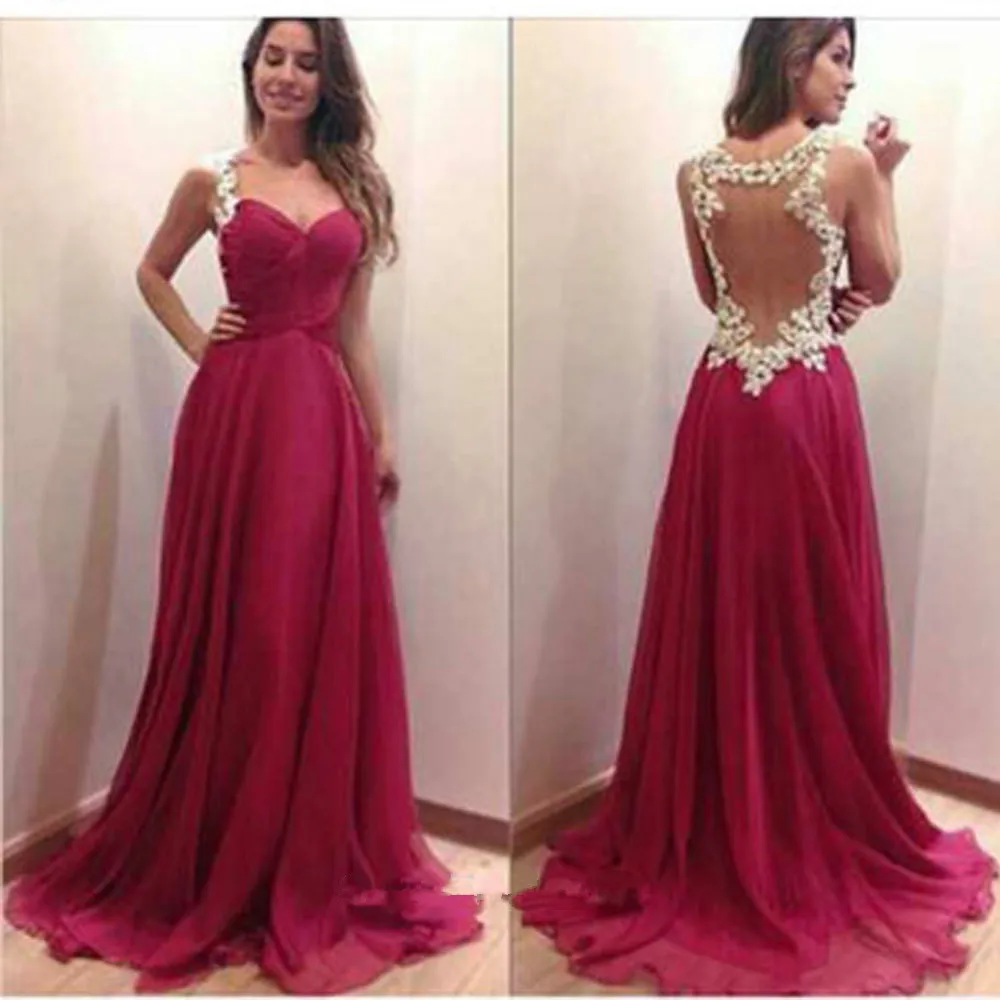 

Burgundy Backless Chiffon Prom gown with White Lace Open Back New Arrival 2025 Attractive vestido de noiva evening dresses