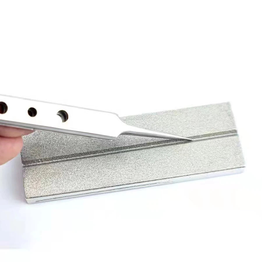 Slijpsteen Goud Staal Slijpsteen Gebruikt Voor Correctie Pincet Slijpen Mes Dubbelzijdig Gebruik Pincet Repair Tool