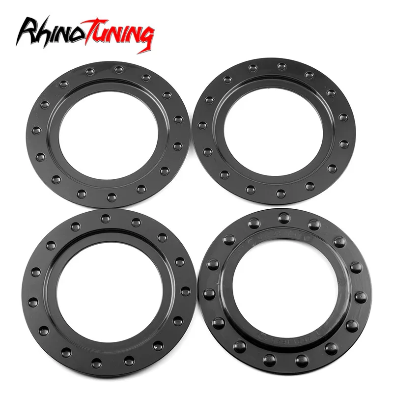 Rhino Tuning 4 pz 149mm tappi ruota Auto per cerchi mozzo nero copertura centrale ruote Twist Nut Lock Part Ring 09.24.137 Auto Styling